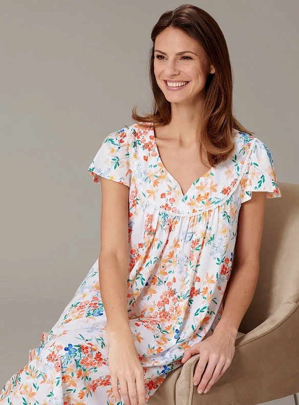 Nachtkleid aus reiner Baumwolle