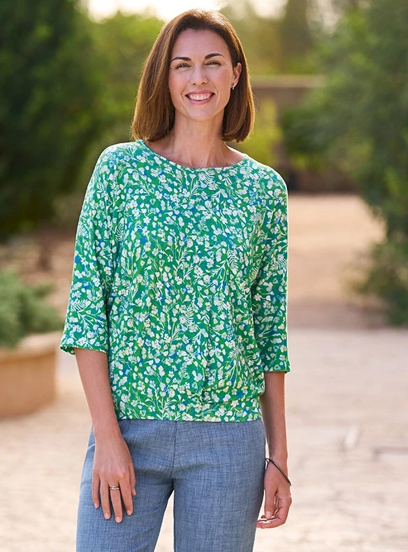Bequemes Shirt mit floralem Druck