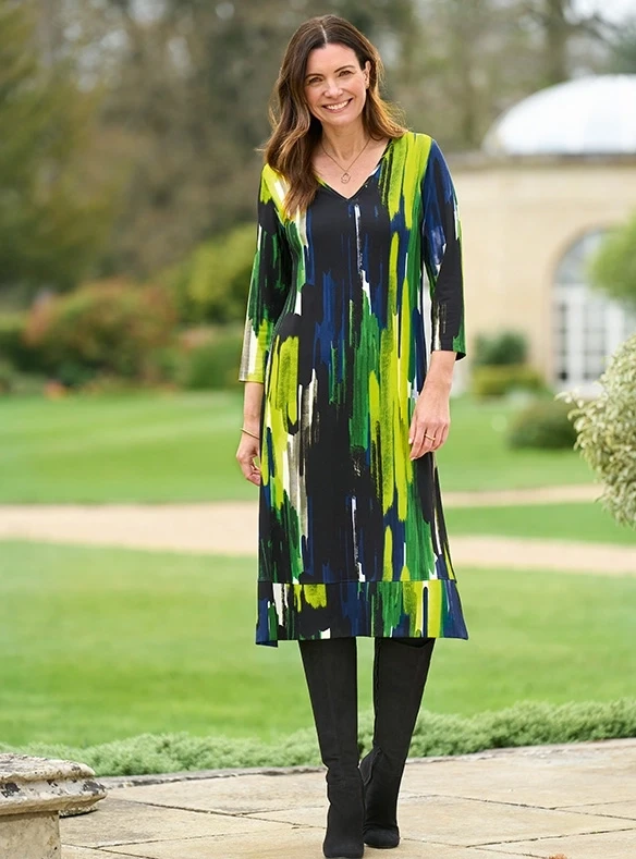 Fröhliches Jerseykleid