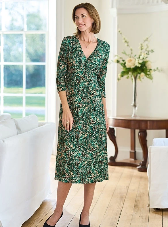 Java Kleid mit Wickeleffekt