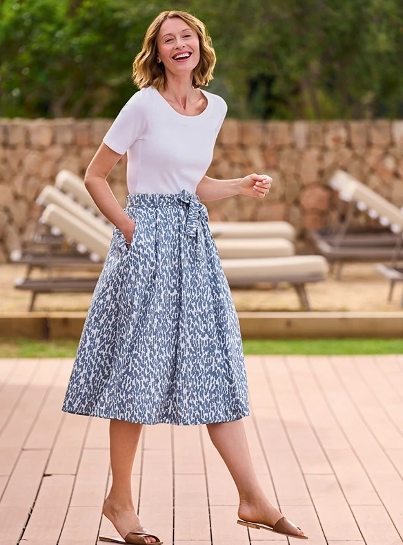 Seersucker-Material mit hohem Baumwollanteil
