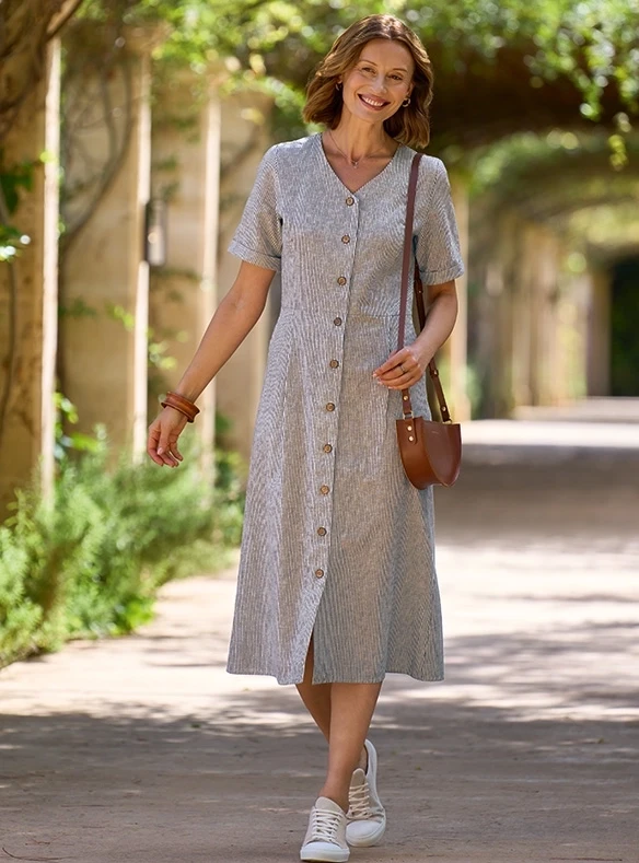 Durchgeknöpftes Kleid