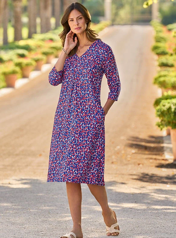 Gewebtes Mohnblumenkleid