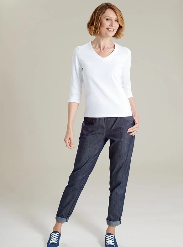 Bequeme Hose mit hohem Baumwollanteil