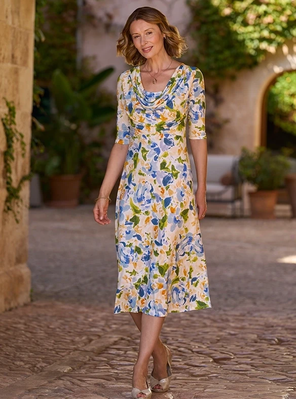 Leuchtendes Jerseykleid
