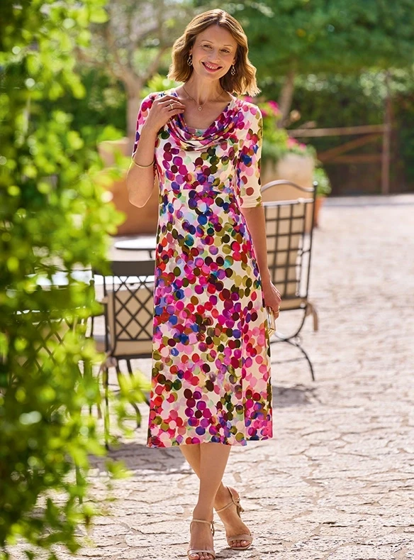 Leuchtendes Jerseykleid