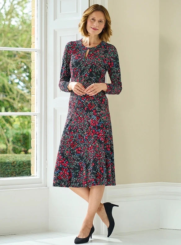 Florales Jerseykleid