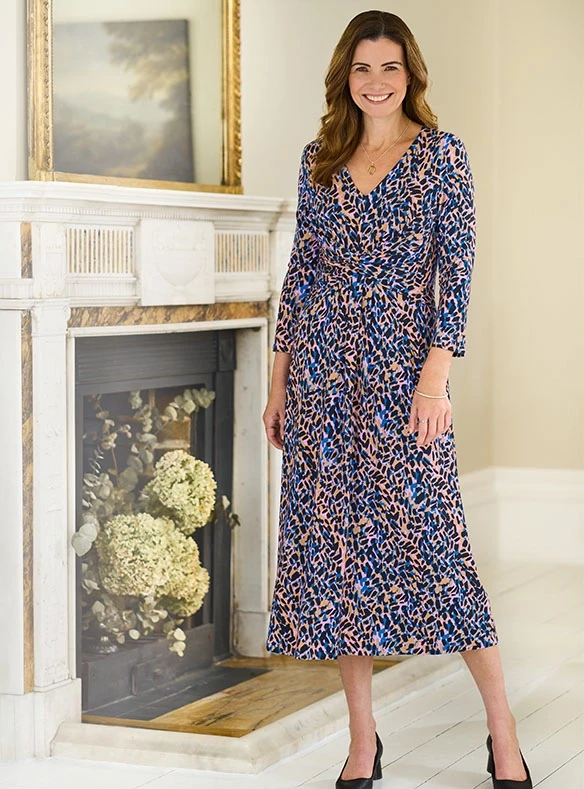 Lebhaftes Jerseykleid