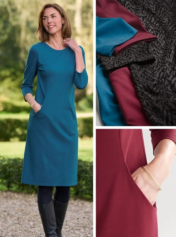 Bequemes Ponte-Kleid