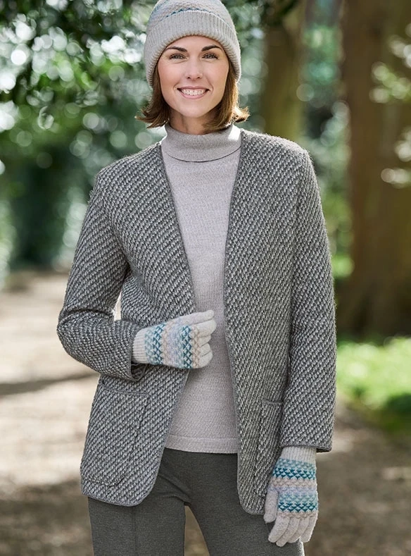 Strickjackett aus Wollmix