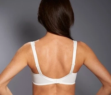 Bra underband sitting level all the way around the body