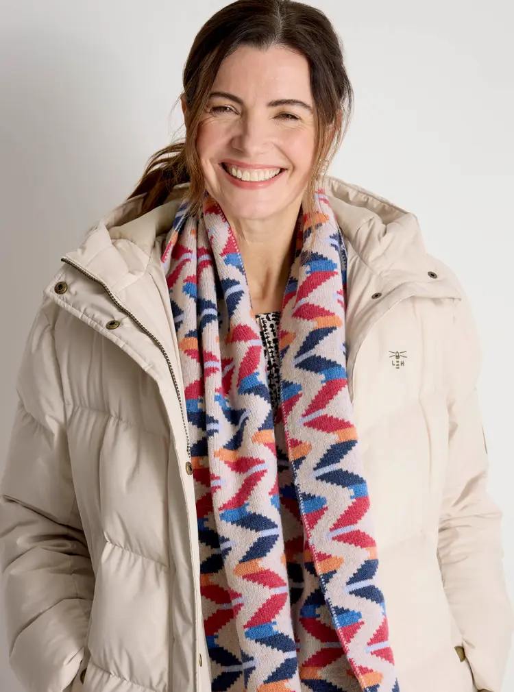Chevron-Schal aus Lambswool