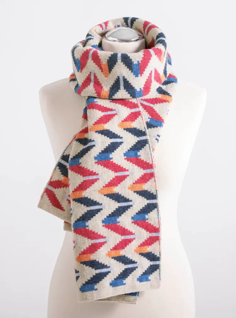 Chevron-Schal aus Lambswool