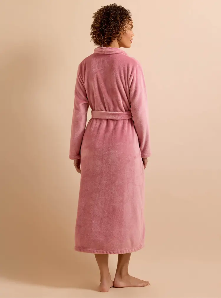 Kuscheliger Wickelmantel aus Fleece
