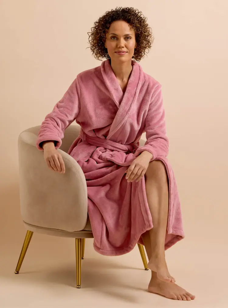 Kuscheliger Wickelmantel aus Fleece