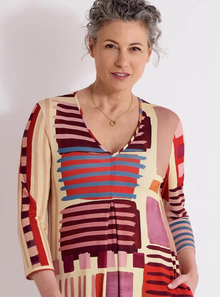 Legeres Jerseykleid in A-Linie