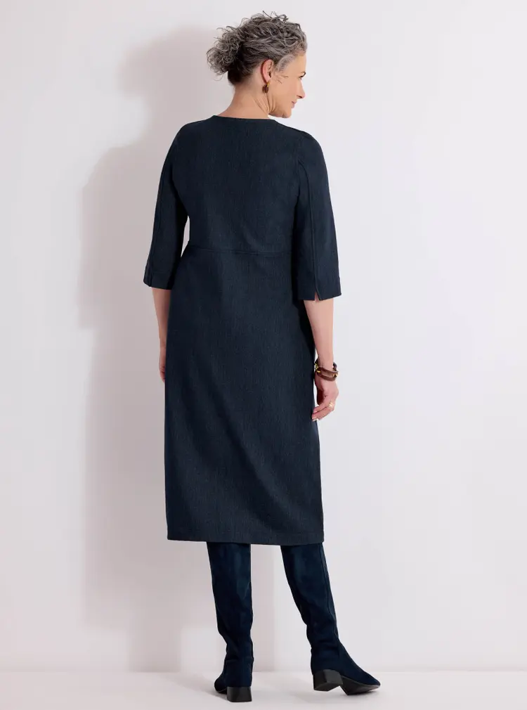 Shiftkleid in Denim-Optik