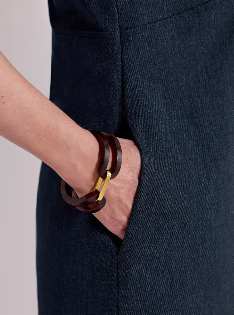 Shiftkleid in Denim-Optik
