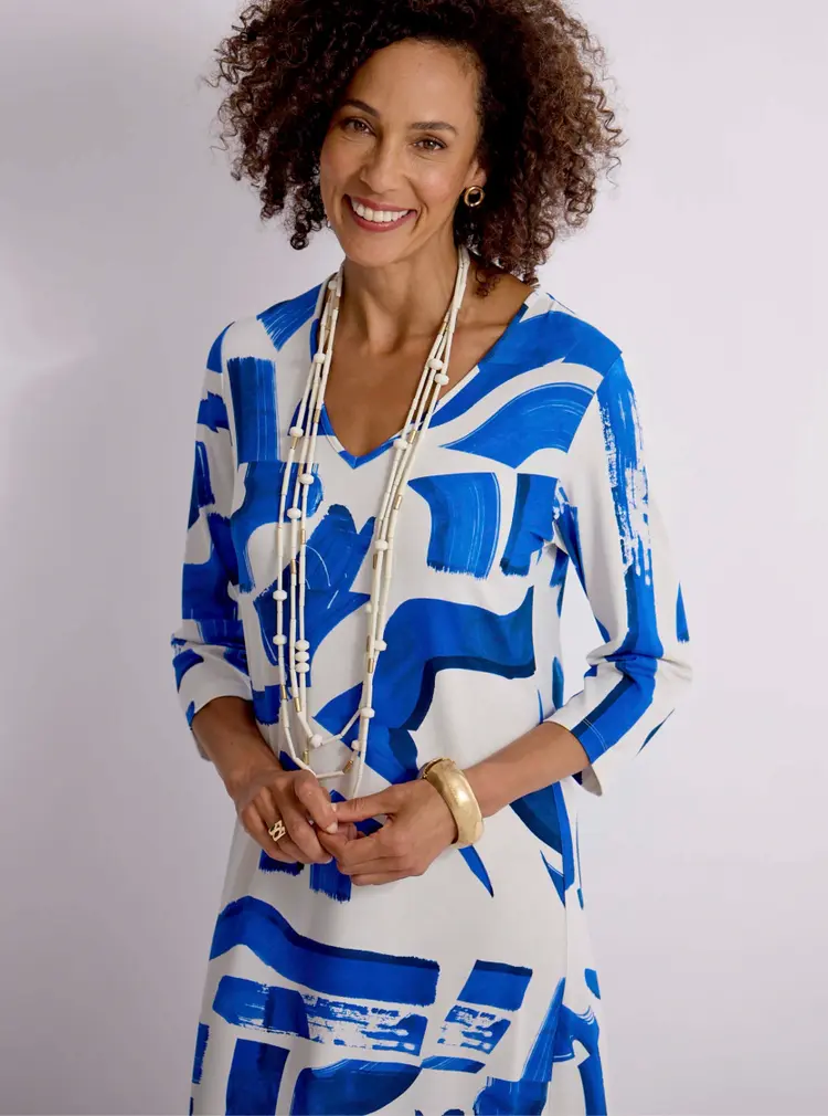 Shiftkleid mit exklusivem Druck
